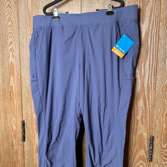 NWT Columbia Leslie Fall Pant Women XXL Regular Nocturnal Blue Omni Shade UPF 50 - Picture 2 of 8